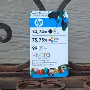HP 74XL Black and 75xl Tri-color Ink Set